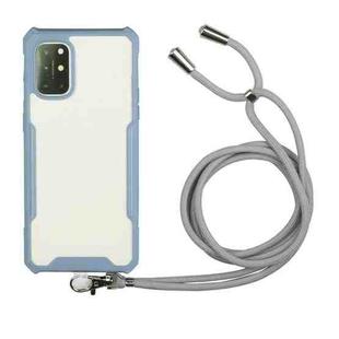 For Xiaomi Redmi Note 9 / Poco M3 Acrylic + Color TPU Shockproof Case with Neck Lanyard(Milk Grey)