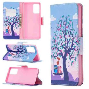 For Samsung Galaxy A72 5G / 4G Colored Drawing Pattern Horizontal Flip Leather Case with Holder & Card Slots & Wallet(Tree)