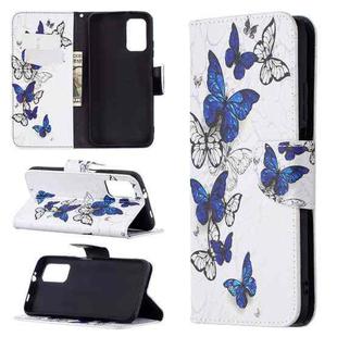 For Xiaomi Poco M3 Colored Drawing Pattern Horizontal Flip Leather Case with Holder & Card Slots & Wallet(Butterfly Swarm)