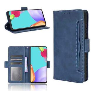 For Samsung Galaxy A72 5G / 4G Skin Feel Calf Pattern Horizontal Flip Leather Case with Holder & Card Slots & Photo Frame(Blue)