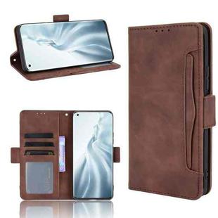 For Xiaomi Mi 11 Skin Feel Calf Pattern Horizontal Flip Leather Case with Holder & Card Slots & Photo Frame(Brown)