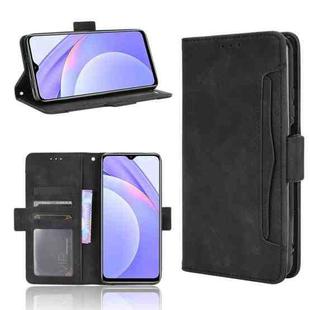 For Xiaomi Redmi 9T & Note 9 4G Skin Feel Calf Pattern Horizontal Flip Leather Case with Holder & Card Slots & Photo Frame(Black)