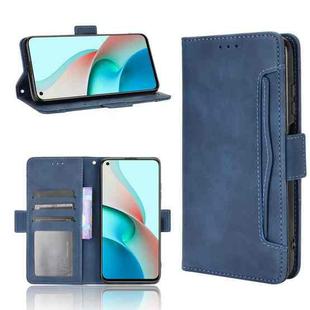 For Xiaomi Redmi Note 9T 5G Skin Feel Calf Pattern Horizontal Flip Leather Case with Holder & Card Slots & Photo Frame(Blue)