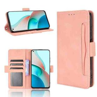 For Xiaomi Redmi Note 9T 5G Skin Feel Calf Pattern Horizontal Flip Leather Case with Holder & Card Slots & Photo Frame(Pink)