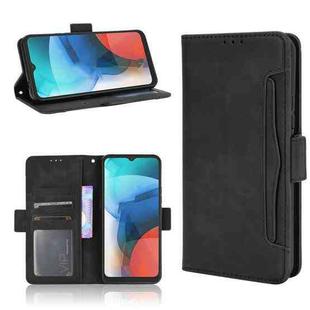 For Motorola Moto E7 Skin Feel Calf Pattern Horizontal Flip Leather Case with Holder & Card Slots & Photo Frame(Black)