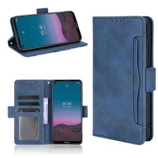 For Nokia 5.4 Skin Feel Calf Pattern Horizontal Flip Leather Case with Holder & Card Slots & Photo Frame(Blue)