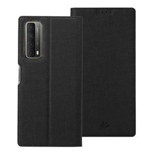 For Huawei P smart 2021 ViLi DMX Series Shockproof TPU + PU Leather Magnetic Attraction Horizontal Flip Case with Card Slot & Holder(Black)