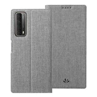 For Huawei P smart 2021 ViLi DMX Series Shockproof TPU + PU Leather Magnetic Attraction Horizontal Flip Case with Card Slot & Holder(Grey)