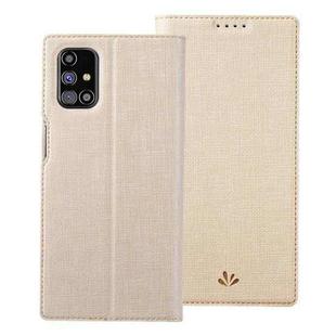 For Samsung Galaxy M31s ViLi DMX Series Shockproof TPU + PU Leather Magnetic Attraction Horizontal Flip Case with Card Slot & Holder(Gold)