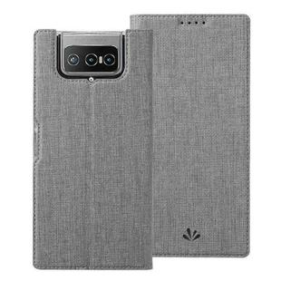 For Asus Zenfone 7 ZS670KS ViLi DMX Series Shockproof TPU + PU Leather Magnetic Attraction Horizontal Flip Case with Card Slot & Holder(Grey)