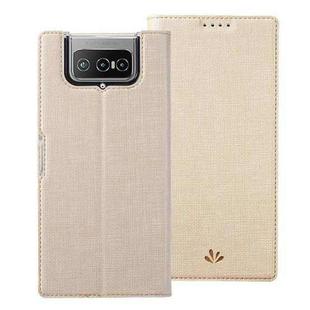 For Asus Zenfone 7 ZS670KS ViLi DMX Series Shockproof TPU + PU Leather Magnetic Attraction Horizontal Flip Case with Card Slot & Holder(Gold)