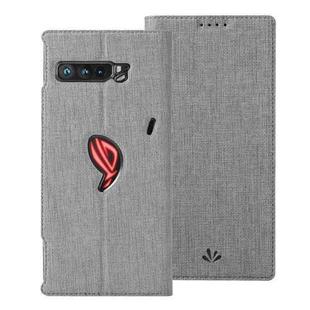 For Asus ROG Phone 3 ZS661KS ViLi DMX Series Shockproof TPU + PU Leather Magnetic Attraction Horizontal Flip Case with Card Slot & Holder(Grey)