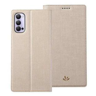 For OPPO Reno4 Pro 5G ViLi DMX Series Shockproof TPU + PU Leather Magnetic Attraction Horizontal Flip Case with Card Slot & Holder(Gold)
