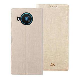 For Nokia 8.3 5G ViLi DMX Series Shockproof TPU + PU Leather Magnetic Attraction Horizontal Flip Case with Card Slot & Holder(Gold)