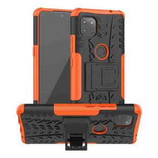 For Motorola Moto G 5G Tire Texture Shockproof TPU+PC Protective Case with Holder(Orange)