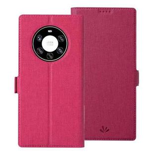 For Huawei Mate 40 Pro+ ViLi K Series Shockproof TPU + PU Leather Magnetic Buckle Horizontal Flip Case with Card Slots & Wallet & Holder(Rose Red)
