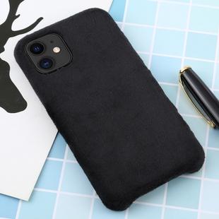 For iPhone 11 Plush Protective Back Cover Case(Black)