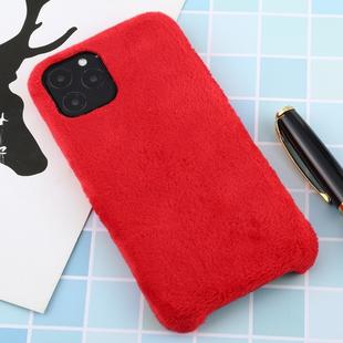 For iPhone 11 Pro Plush Protective Back Cover Case(Red)