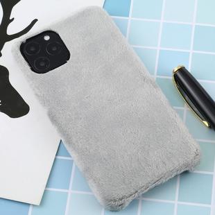 For iPhone 11 Pro Plush Protective Back Cover Case(Grey)