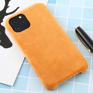 For iPhone 11 Pro Max Plush Protective Back Cover Case(Coffee)