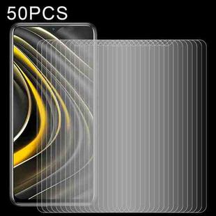 For Xiaomi Poco M3 50 PCS 0.26mm 9H 2.5D Tempered Glass Film