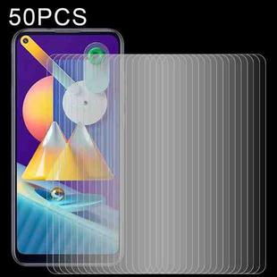 For Samsung Galaxy M11 & A11 50 PCS 0.26mm 9H 2.5D Tempered Glass Film