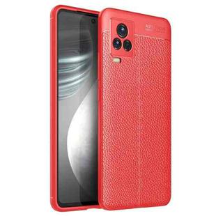For vivo iQOO 7 Litchi Texture TPU Shockproof Case(Red)
