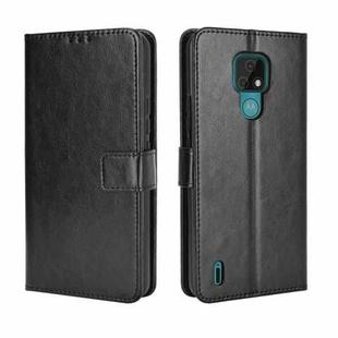 For Motorola Moto E7 Retro Crazy Horse Texture Horizontal Flip Leather Case with Holder & Card Slots & Photo Frame(Black)