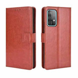 For Samsung Galaxy A52 5G / 4G Retro Crazy Horse Texture Horizontal Flip Leather Case with Holder & Card Slots & Photo Frame(Brown)