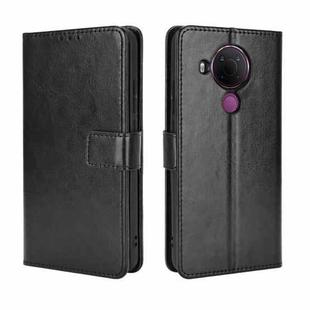 For Nokia 5.4 Retro Crazy Horse Texture Horizontal Flip Leather Case with Holder & Card Slots & Photo Frame(Black)
