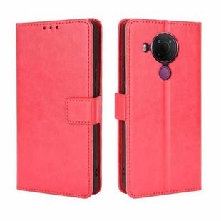 For Nokia 5.4 Retro Crazy Horse Texture Horizontal Flip Leather Case with Holder & Card Slots & Photo Frame(Red)