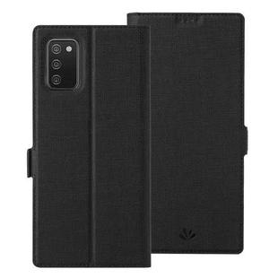 For Samsung Galaxy A02s (US Version) ViLi K Series Shockproof TPU + PU Leather Magnetic Buckle Horizontal Flip Case with Card Slots & Wallet & Holder(Black)