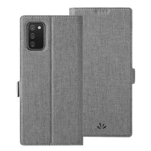 For Samsung Galaxy A02s (US Version) ViLi K Series Shockproof TPU + PU Leather Magnetic Buckle Horizontal Flip Case with Card Slots & Wallet & Holder(Grey)