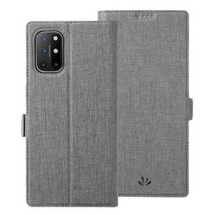 For OnePlus 8T ViLi K Series Shockproof TPU + PU Leather Magnetic Buckle Horizontal Flip Case with Card Slots & Wallet & Holder(Grey)