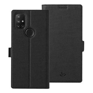 For OnePlus Nord N10 5G ViLi K Series Shockproof TPU + PU Leather Magnetic Buckle Horizontal Flip Case with Card Slots & Wallet & Holder(Black)