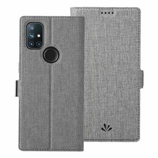 For OnePlus Nord N10 5G ViLi K Series Shockproof TPU + PU Leather Magnetic Buckle Horizontal Flip Case with Card Slots & Wallet & Holder(Grey)