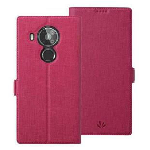 For Nokia 7.3 ViLi K Series Shockproof TPU + PU Leather Magnetic Buckle Horizontal Flip Case with Card Slots & Wallet & Holder(Rose Red)