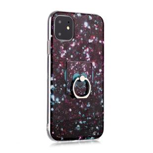 For iPhone 11 Coloured Drawing Pattern IMD Workmanship Soft TPU Protective Case With Holder(Green Love)