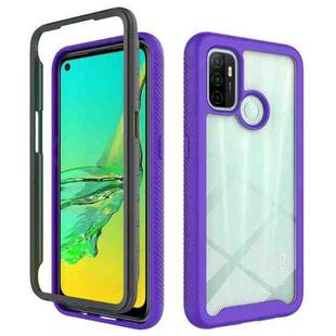 For Oppo A53 (2020) Starry Sky Solid Color Series Shockproof PC + TPU Protective Case(Purple)