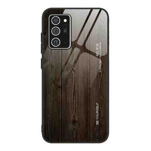 For Samsung Galaxy Note20 Wood Grain Glass Protective Case(M01)