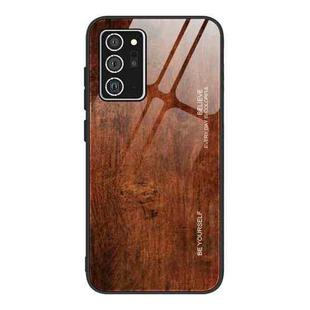 For Samsung Galaxy Note20 Wood Grain Glass Protective Case(M02)