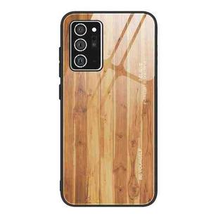 For Samsung Galaxy Note20 Wood Grain Glass Protective Case(M03)