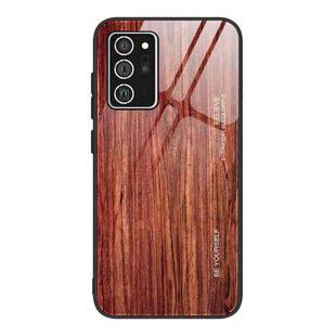 For Samsung Galaxy Note20 Wood Grain Glass Protective Case(M05)