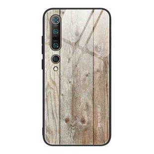 For Xiaomi Mi 10 Pro Wood Grain Glass Protective Case(M04)