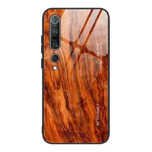 For Xiaomi Mi 10 Pro Wood Grain Glass Protective Case(M06)