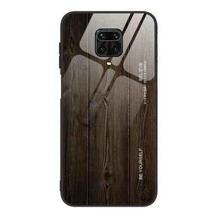 For Xiaomi Redmi Note 9S Wood Grain Glass Protective Case(M01)