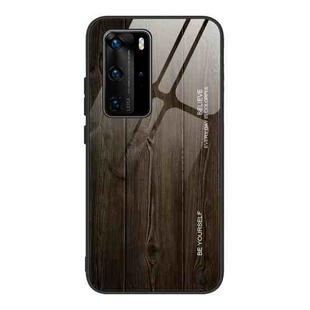 For Huawei P40 Wood Grain Glass Protective Case(M01)