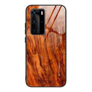 For Huawei P40 Wood Grain Glass Protective Case(M06)