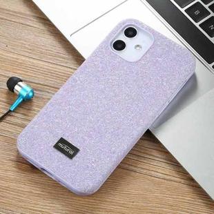 For iPhone 12 mini Mutural Shiny Cloth + TPU + PC Protective Case (Purple)