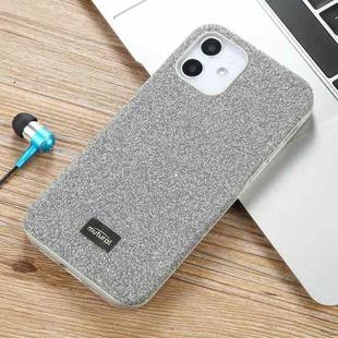 For iPhone 12 mini Mutural Shiny Cloth + TPU + PC Protective Case (Silver)